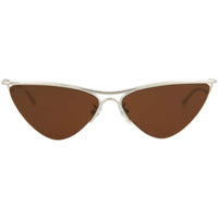 Balenciaga Women's Sunglasses - Silver Metal Frame Brown Lens | BALENCIAGA BB0093S 2 ,