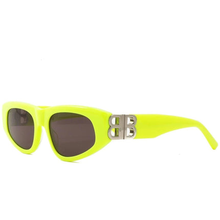 Balenciaga Women's Sunglasses - Yellow Acetate Cat Eye Frame Grey Lens | BB0095S 007 ,