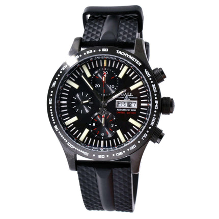Ball Men's Watch - Fireman Storm Chaser DLC Glow Black Dial Strap | CM2192C-P2-BK ,