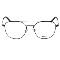 Bally Men's Eyeglasses - Shiny Black Aviator Metal Frame Clear Lens | BY5005-D 001 ,