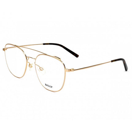 Bally Men's Eyeglasses - Shiny Deep Gold Full Rim Aviator Metal Frame | BY5005-D 030 ,