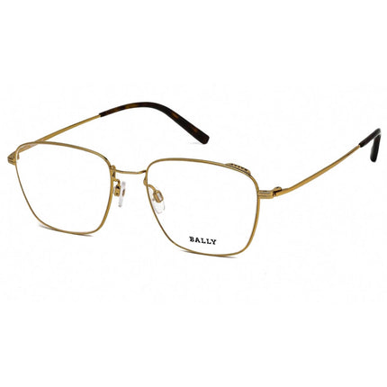 Bally Men's Eyeglasses - Shiny Deep Gold Square Metal Frame Clear Lens | BY5010-D 030 ,