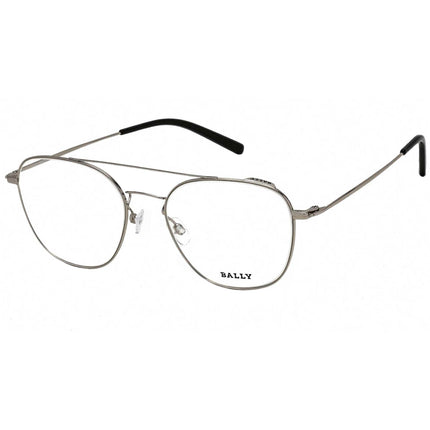 Bally Men's Eyeglasses - Shiny Palladium Aviator Metal Frame Clear Lens | BY5005-D 016 ,