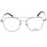 Bally Men's Eyeglasses - Shiny Palladium Aviator Metal Frame Clear Lens | BY5005-D 016 ,