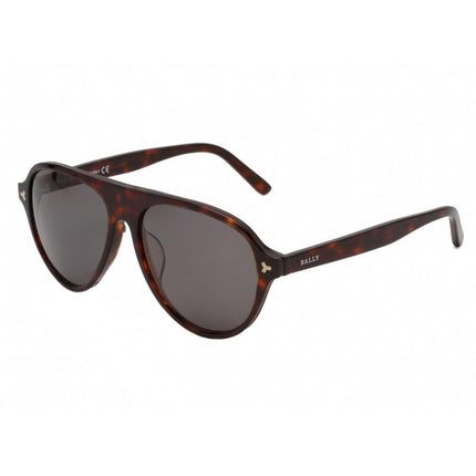 Bally Men's Sunglasses - Full Rim Shiny Red Havana Frame Smoke Lens | BY0021-H 54A ,