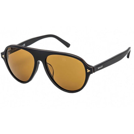 Bally Men's Sunglasses - Shiny Blue Plastic Aviator Frame Brown Lens | BY0021-H 90E ,