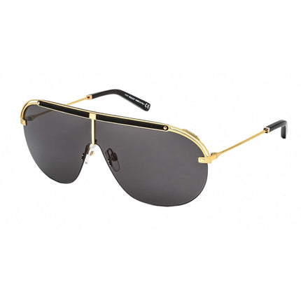 Bally Men's Sunglasses - Shiny Deep Gold Metal Shield Frame Smoke Lens | BY0061-H 30A ,