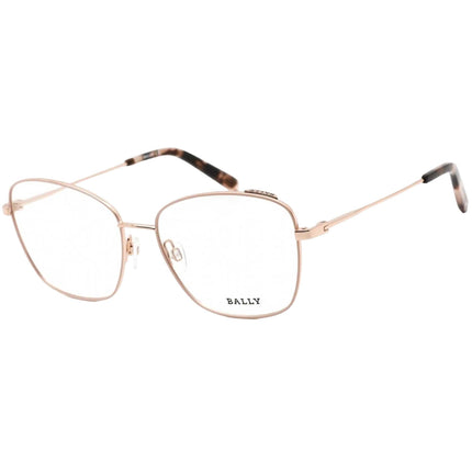 Bally Women's Eyeglasses - Rose Gold Full Rim Frame Clear Demo Lens | BY5021 028 ,