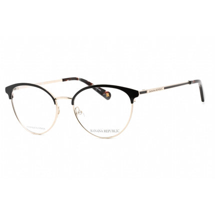 Banana Republic Women's Eyeglasses - Black Gold Frame Clear Demo Lens | BR 214 02M2 00 ,