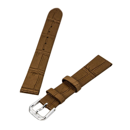 Banda Caramel 16 mm Wide Genuine Alligator Pattern Calf Leather Band ,