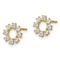 Madi K Kid's 14k CZ Circle Post Earrings ,