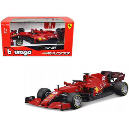 Bburago 1/43 Scale Diecast Model Car - Ferrari SF21 #55 Formula Racing Series ,