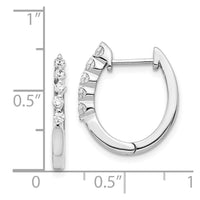 14k White Gold Diamond Earrings ,