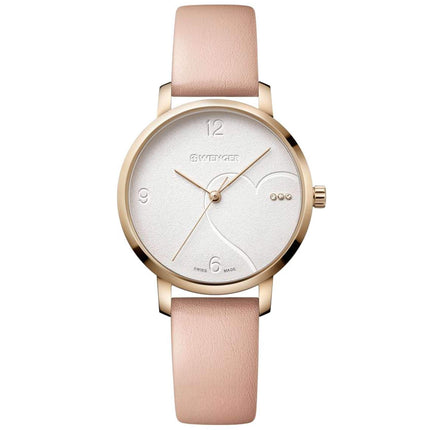 Wenger Women's Watch - Metropolitan Donnissima White Dial Pink Strap | 01.1731.110 ,