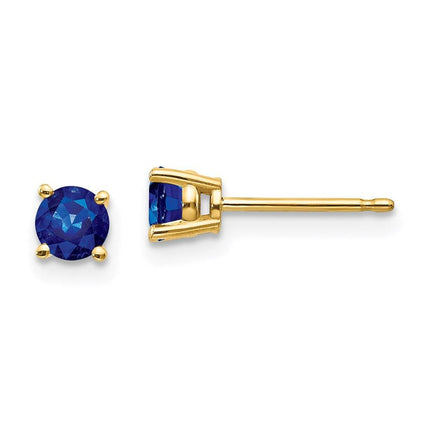 14k Sapphire Post Earrings ,