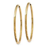 14k 1.25mm Diamond-cut Endless Hoop Earring ,
