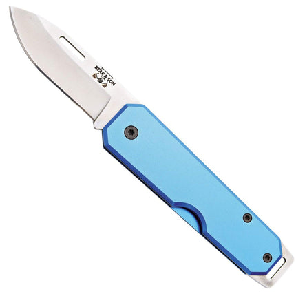 Bear & Son Knife - Aluminum Handle Steel Blade Blue Folding, 3 7/8 inch | BS110BL ,