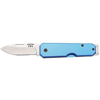 Bear & Son Knife - Aluminum Handle Steel Blade Blue Folding, 3 7/8 inch | BS110BL ,