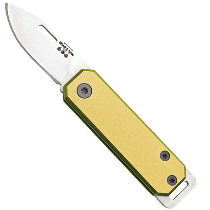 Bear & Son Knife - Aluminum Slip Joint Drop Point Blade Yellow, 2.5 inch | BS109YW ,