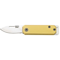 Bear & Son Knife - Aluminum Slip Joint Drop Point Blade Yellow, 2.5 inch | BS109YW ,