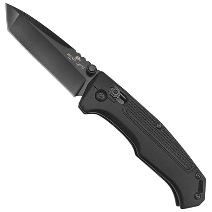 Bear & Son Knife - Black Aluminum Slide Steel Blade, 3 3/4 inch | BSMC-510-ALBK-B ,
