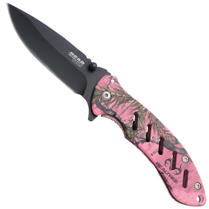 Bear & Son Knife - Brisk 1.0 Realtree Edge Pink Camo Frame Lock Folding | BS61506 ,