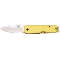 Bear & Son Knife - Yellow Aluminum Handle Drop Point Steel Blade Folding | BS110YW ,