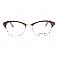 Bebe Women's Eyeglasses - Berry Rectangular Shape Plastic Frame Clear Lens | BB5162 600 ,