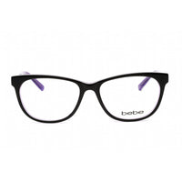 Bebe Women's Eyeglasses - Black Rectangular Shape Plastic Frame Clear Lens | BB5108 001 ,