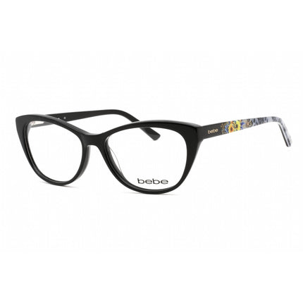 Bebe Women's Eyeglasses - Black Rectangular Shape Plastic Frame Clear Lens | BB5156 001 ,
