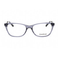 Bebe Women's Eyeglasses - Blue Crystal Rectangular Shape Frame Clear Lens | BB5170 400 ,