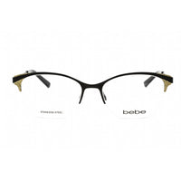 Bebe Women's Eyeglasses - Jet Cat Eye Shape Half Rim Metal Frame Clear Lens | BB5204 001 ,