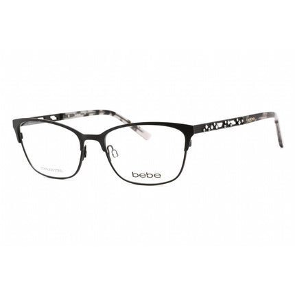 Bebe Women's Eyeglasses - Jet Rectangular Shape Plastic Frame Clear Lens | BB5175 001 ,