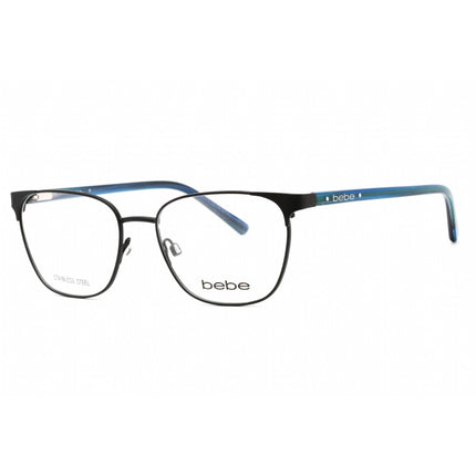 Bebe Women's Eyeglasses - Jet Rectangular Shape Plastic Frame Clear Lens | BB5200 001 ,