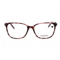 Bebe Women's Eyeglasses - Plum Tortoise Rectangular Shape Frame Clear Lens | BB5176 500 ,
