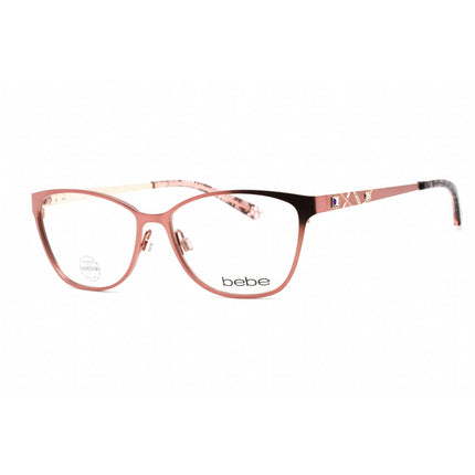 Bebe Women's Eyeglasses - Rose Gold Rectangular Full Rim Frame Clear Lens | BB5171 660 ,