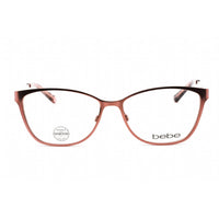 Bebe Women's Eyeglasses - Rose Gold Rectangular Full Rim Frame Clear Lens | BB5171 660 ,