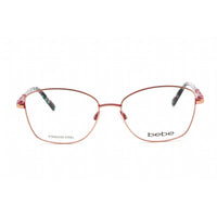 Bebe Women's Eyeglasses - Rose Gold Rectangular Full Rim Frame Clear Lens | BB5192 770 ,