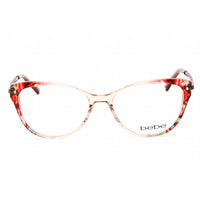 Bebe Women's Eyeglasses - Topaz Floral Rectangular Shape Frame Clear Lens | BB5181 200 ,