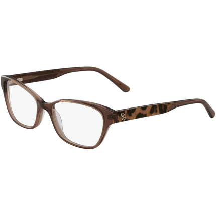 Bebe Women's Eyeglasses - Topaz Plastic Square Frame Demo Lens | BEBE BB5128 210 ,
