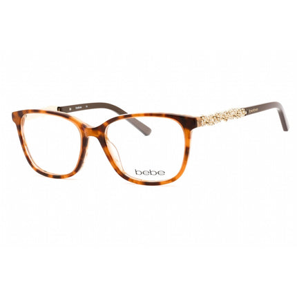 Bebe Women's Eyeglasses - Topaz Tortoise Rectangular Shape Frame Clear Lens | BB5176 200 ,