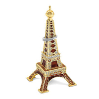 Bejeweled PARIS Eiffel Tower Ring Holder Trinket Box ,