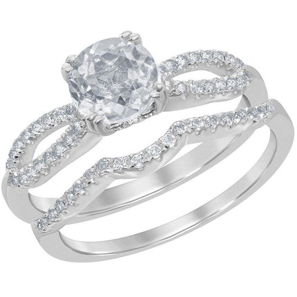 Women's Ring - Wedding and Engagment White Topaz, Size 7 | BLW-1747-7 ,