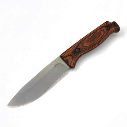 Benchmade Fixed Knife - Saddle Mountain Skinner Brown Stabilized Wood Handle | 15002 ,