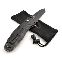 Benchmade Folding Knife - Barrage Serrated Edge Tanto Blade Black Handle | 583SBK ,