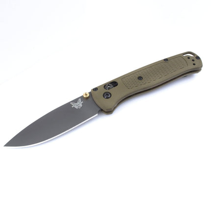 Benchmade Folding Knife - Bugout Steel Blade Ranger-Green Grivory Handle | 535GRY-1 ,