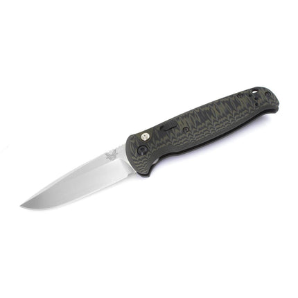 Benchmade Folding Knife - CLA Plain Edge Blade Green and Black G10 Handle | 4300-1 ,