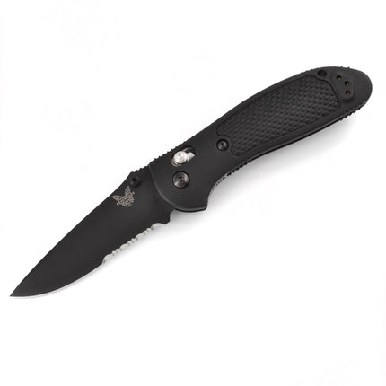Benchmade Folding Knife - Griptilian Serrated Blade Black Noryl Handle | 551SBK-S30V ,