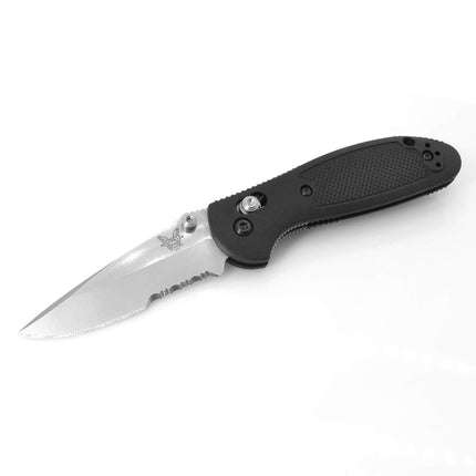 Benchmade Folding Knife - Mini Griptilian Drop-Point Serrated Edge Blade | 556S-S30V ,
