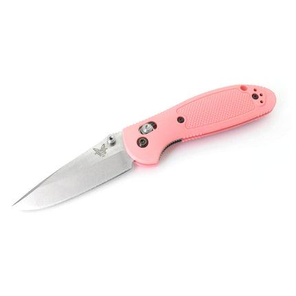Benchmade Folding Knife - Mini Griptilian Plain Edge Blade Pink Handle | 556-PNK-S30V ,